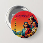 Badge Rond 7,6 Cm  Honduras OLANCHO Retro poster (Devant & derrière)