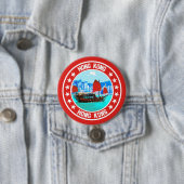 Badge Rond 7,6 Cm Hong Kong (En situation)