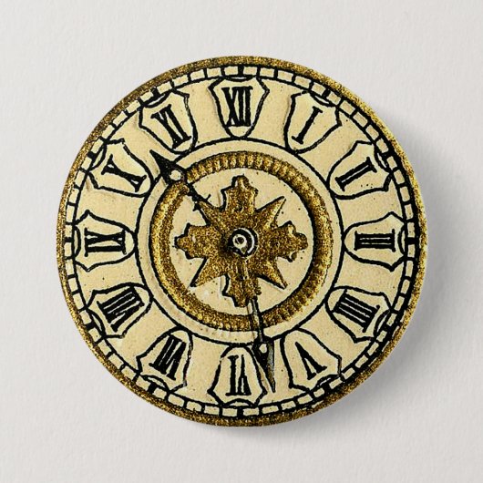 Badge Rond 7,6 Cm Horloge vintage (Devant)