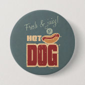Badge Rond 7,6 Cm Hot-dog (Devant)