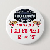 BADGE ROND 7,6 CM HOTIES PIZZA (Devant)