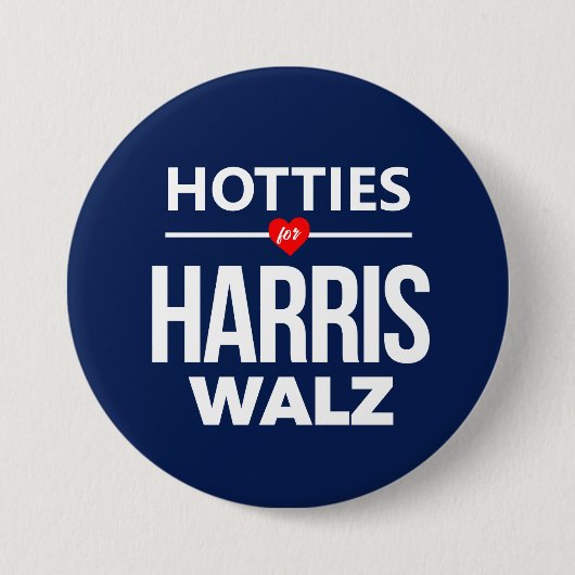 Badge Rond 7,6 Cm Hotties for Harris Walz (Devant)