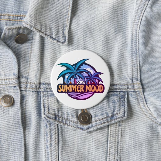 Badge Rond 7,6 Cm Humeur d'été (En situation)