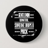 Badge Rond 7,6 Cm Humour de hockey sur glace (Devant)