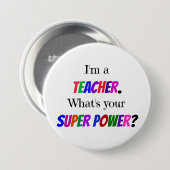 Badge Rond 7,6 Cm Humour enseignant (Devant & derrière)