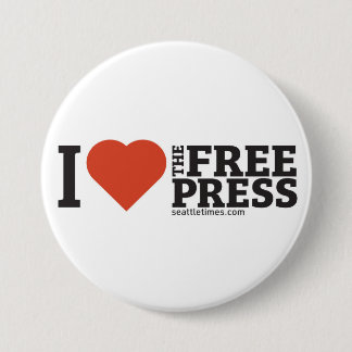 Badge Rond 7,6 Cm I <3 le bouton Free Press 3"