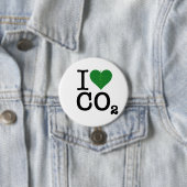 Badge Rond 7,6 Cm I CO2 de coeur (En situation)