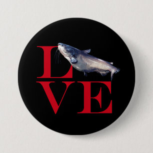 Badge Rond 7,6 Cm I Love Catfish