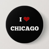 Badge Rond 7,6 Cm I Love Chicago (Devant)