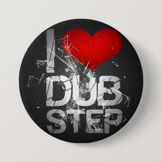 Badge Rond 7,6 Cm I Love Dubstep (Devant)