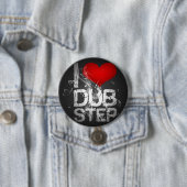 Badge Rond 7,6 Cm I Love Dubstep (En situation)