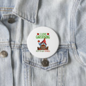 Badge Rond 7,6 Cm I Love Gardening From My Head Tomatoes nome TShirt (En situation)