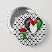 Badge Rond 7,6 Cm I love Palestine (Devant & derrière)