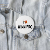 Badge Rond 7,6 Cm I Love Winnipeg (En situation)