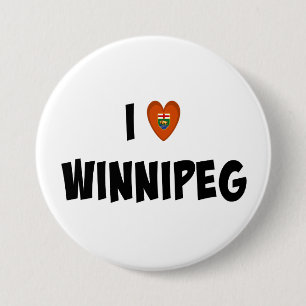 Badge Rond 7,6 Cm I Love Winnipeg