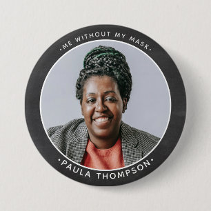 Badge Rond 7,6 Cm ID photo employé personnalisé souriant sans masque