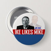 Badge Rond 7,6 Cm Ike aime Mike (Devant & derrière)
