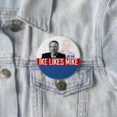 Badge Rond 7,6 Cm Ike aime Mike (En situation)