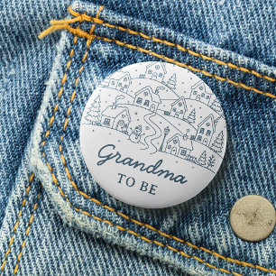 Badge Rond 7,6 Cm Il Faut un Grand-Mère de Village Pour Être Bouton