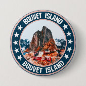 Badge Rond 7,6 Cm Île Bouvet (Devant)