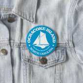 Badge Rond 7,6 Cm Île Ocracoke (sloop) (En situation)