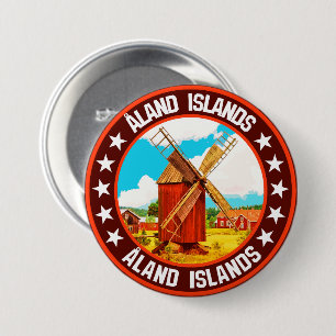 Badge Rond 7,6 Cm Îles Åland