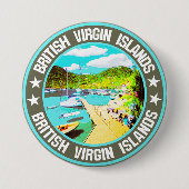 Badge Rond 7,6 Cm Îles Vierges britanniques (Devant)