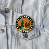 Badge Rond 7,6 Cm Illinois (En situation)