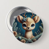 Badge Rond 7,6 Cm Illustration de faon mignon (Devant & derrière)