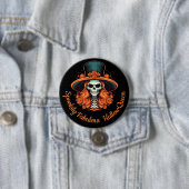 Badge Rond 7,6 Cm Illustration Halloween Black (En situation)