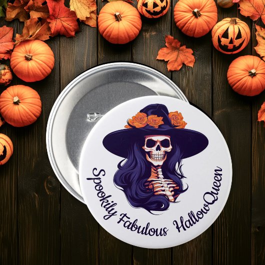 Badge Rond 7,6 Cm Illustration Halloween HallowQueen