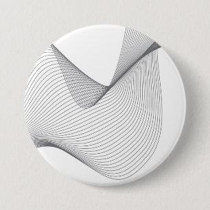 Badge Rond 7,6 Cm Illustration moderne, simple et futuriste des ondu