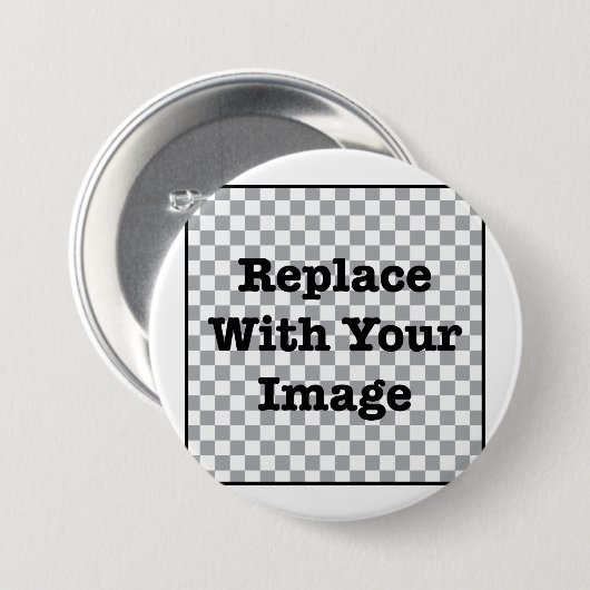 Badge Rond 7,6 Cm Image faite sur commande - remplacez par votre (Devant & derrière)