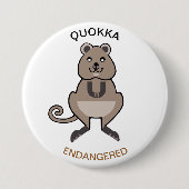 Badge Rond 7,6 Cm Image mignonne - QUOKKA - Marsupial - Nature (Devant)