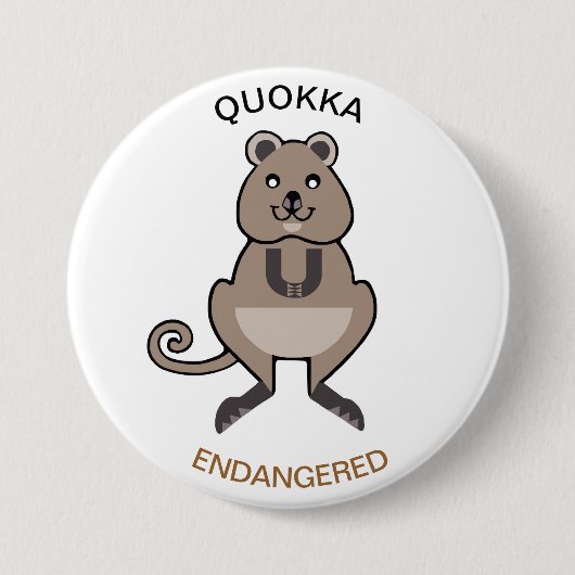 Badge Rond 7,6 Cm Image mignonne - QUOKKA - Marsupial - Nature (Devant)