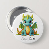 Badge Rond 7,6 Cm Imaginaire minuscule Dragon Bouton bébé (Devant & derrière)