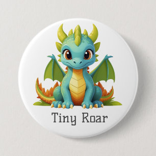 Badge Rond 7,6 Cm Imaginaire minuscule Dragon Bouton bébé
