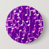 Badge Rond 7,6 Cm Impression musicale - violet violet, multi (Devant)