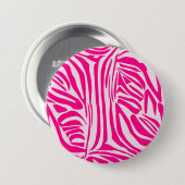 Badge Rond 7,6 Cm Impression zèbre rose (Devant & derrière)