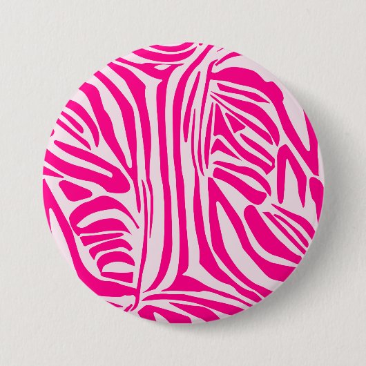 Badge Rond 7,6 Cm Impression zèbre rose (Devant)
