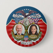 Badge Rond 7,6 Cm Inauguration Biden Harris Collectible Joe Kamala (Devant)