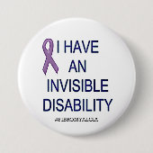 Badge Rond 7,6 Cm Incapacité invisible (Devant)