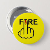 Badge Rond 7,6 Cm Incendie du bouton (Devant & derrière)