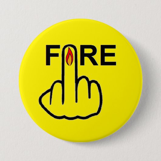 Badge Rond 7,6 Cm Incendie du bouton (Devant)