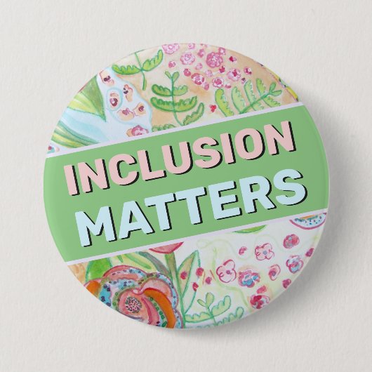 Badge Rond 7,6 Cm Inclusion Matters Button (Devant)