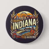 Badge Rond 7,6 Cm Indiana (Devant)