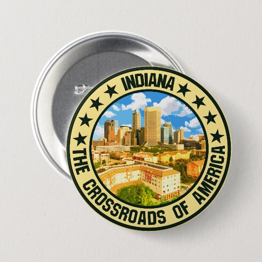 Badge Rond 7,6 Cm Indiana (Devant & derrière)