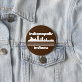 Badge Rond 7,6 Cm Indianapolis Indiana (En situation)
