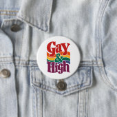 Badge Rond 7,6 Cm Indicateur Gay Et Haute Rétro LGBTQ Pride (En situation)