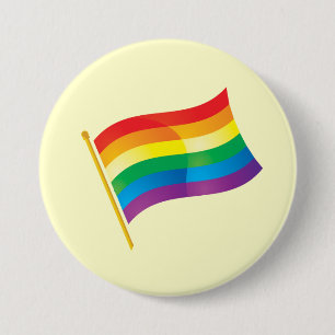 Badge Rond 7,6 Cm Indicateur gay pride